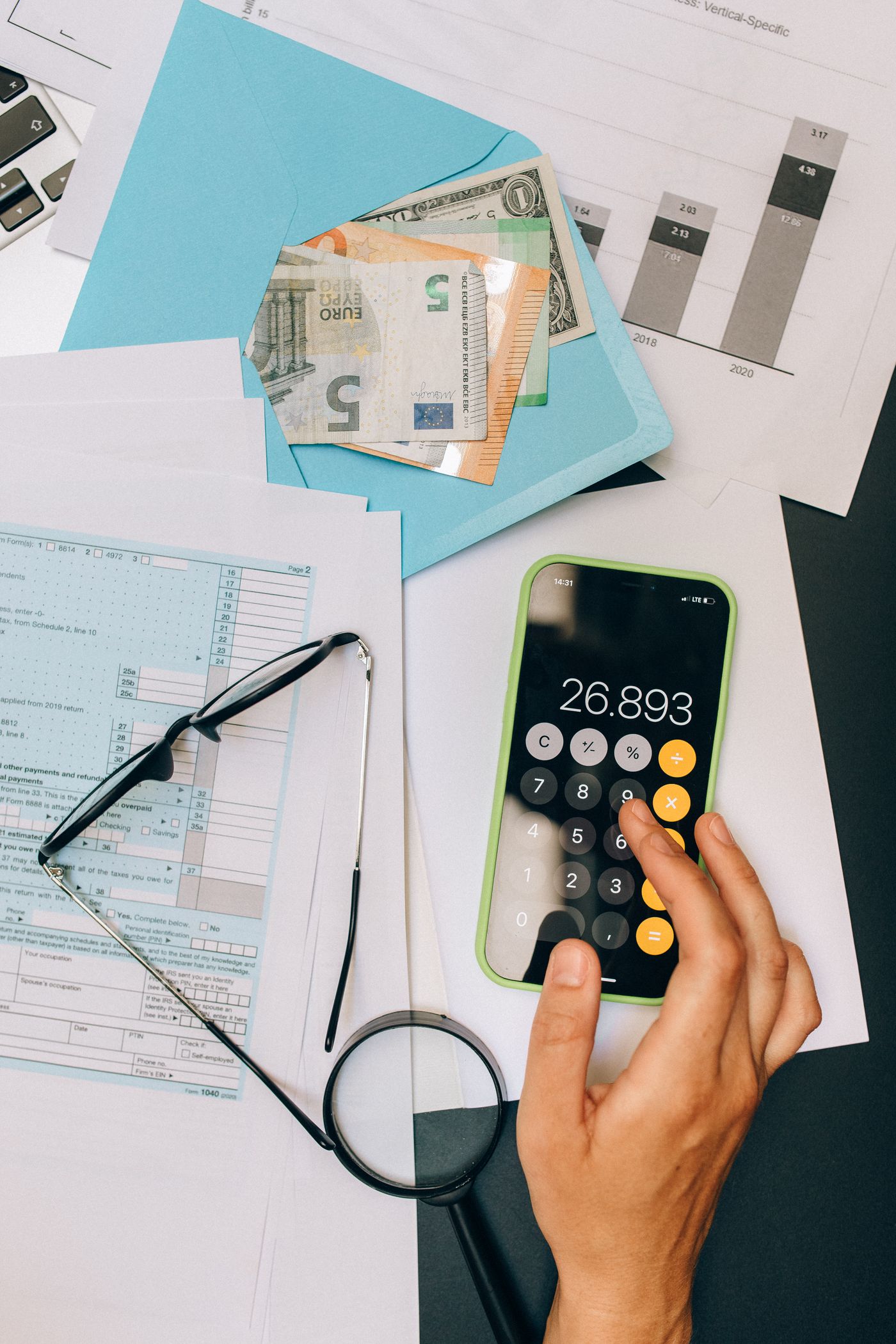 Reviewing numbers during a month-end closing checklist